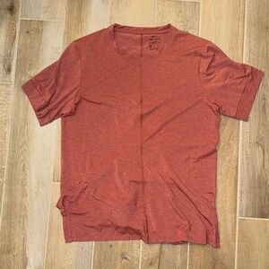 Nike Short Sleeve Heathered Rust Red Performance Tee